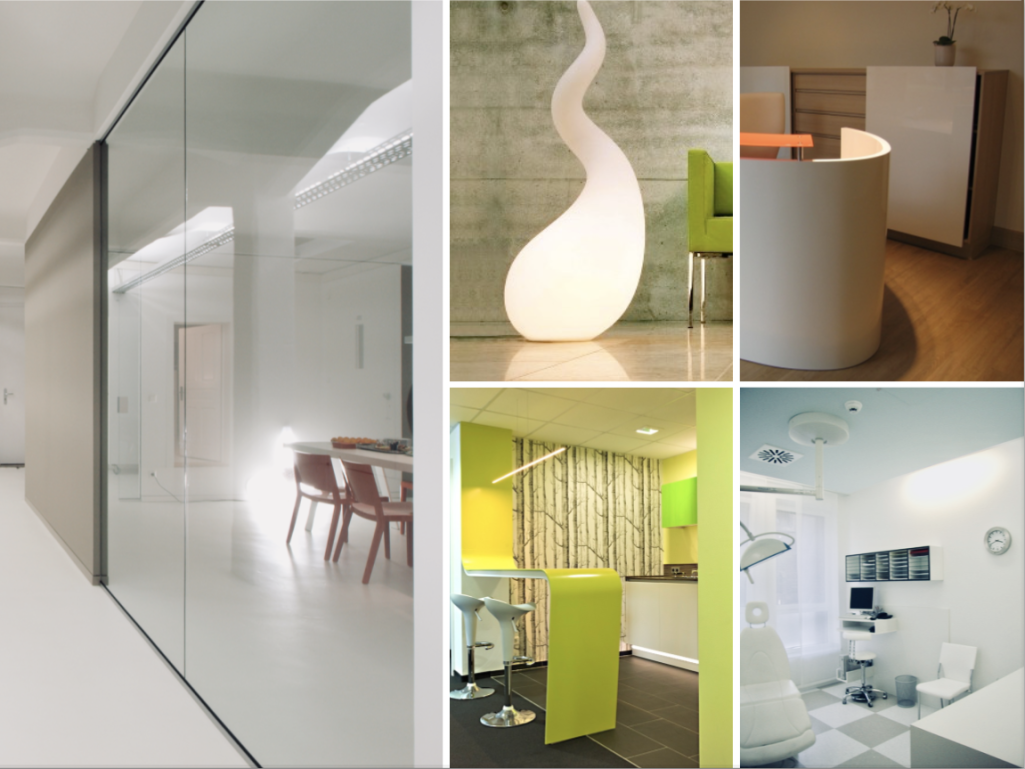 Büro,Praxis,........ Moderne Innenarchitektur mit minimalistischen Möbeln und sanfter Beleuchtung.